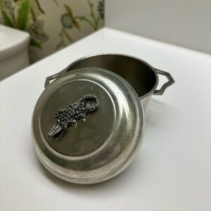 The King’s Pewter Box with Alligator on Top